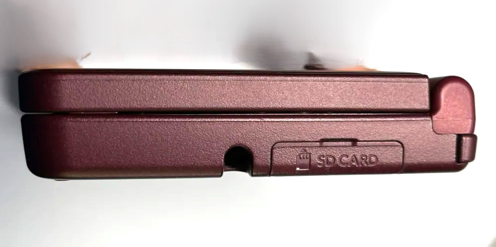 Nintendo DSi XL Burgundy Console Bundle USA Tested – 32GB SD Case OEM Charger