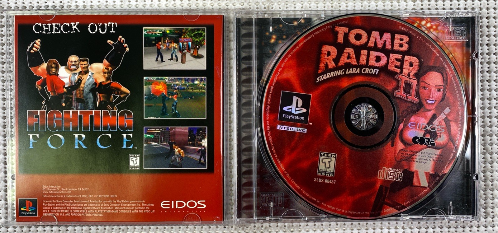 Tomb Raider II 2 PlayStation 1 PS1 1998 Black Label