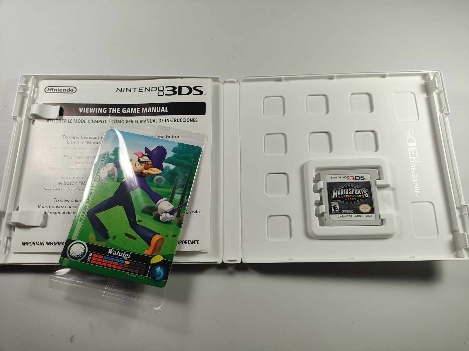 Mario Sports Superstars (Nintendo 3DS, 2017) — TESTED — WITH WALUIGI CARD!!!!!