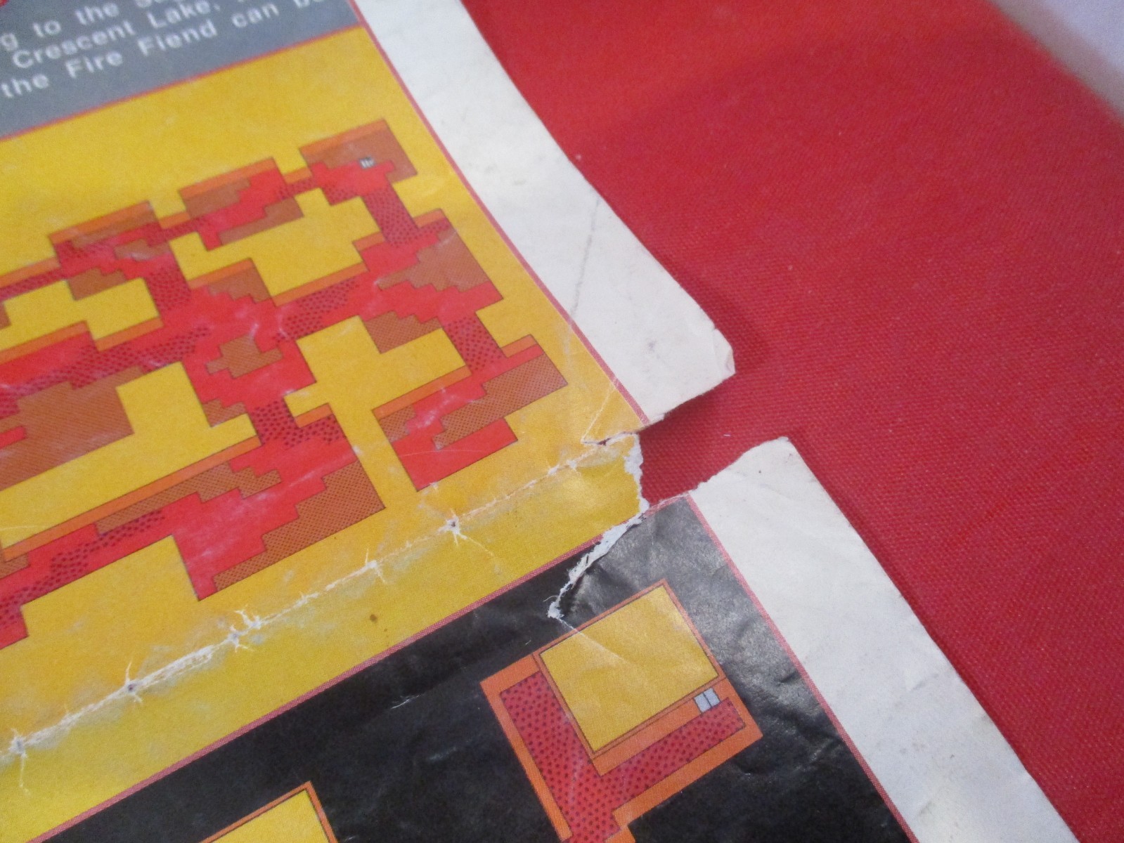 Final Fantasy I Nintendo NES Foldable Dungeon Map Poster Insert ONLY #B