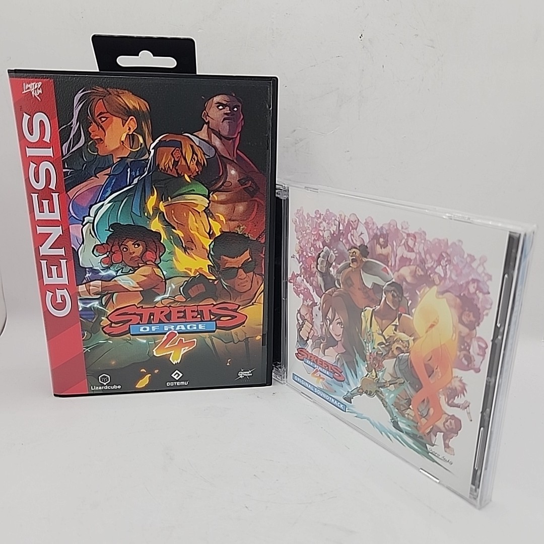 NEW Streets of Rage 4 Metal Cartridge with Case & Original Soundtrack