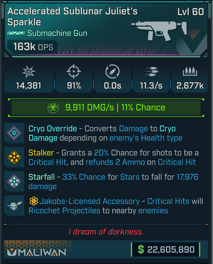 Borderlands 4 • MODDED PEARLESCENT SMG • Juliet’s Sparkle • Lvl 60 • PS PC XBOX