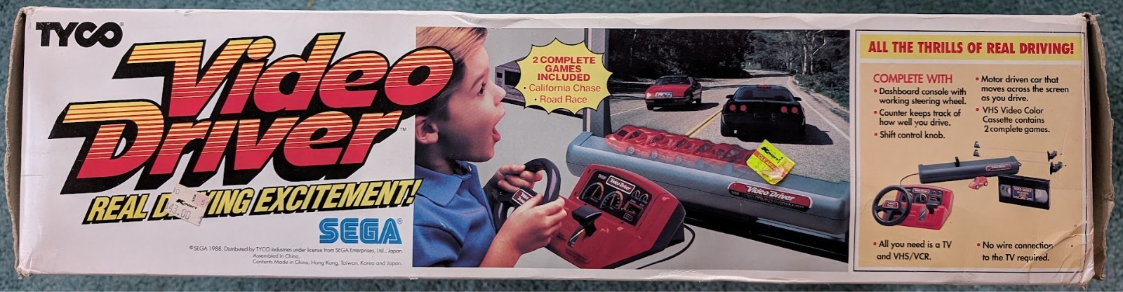 NEW 1989 Sega Tyco Video Driver VHS Video Game Instructions Complete Rare Retro