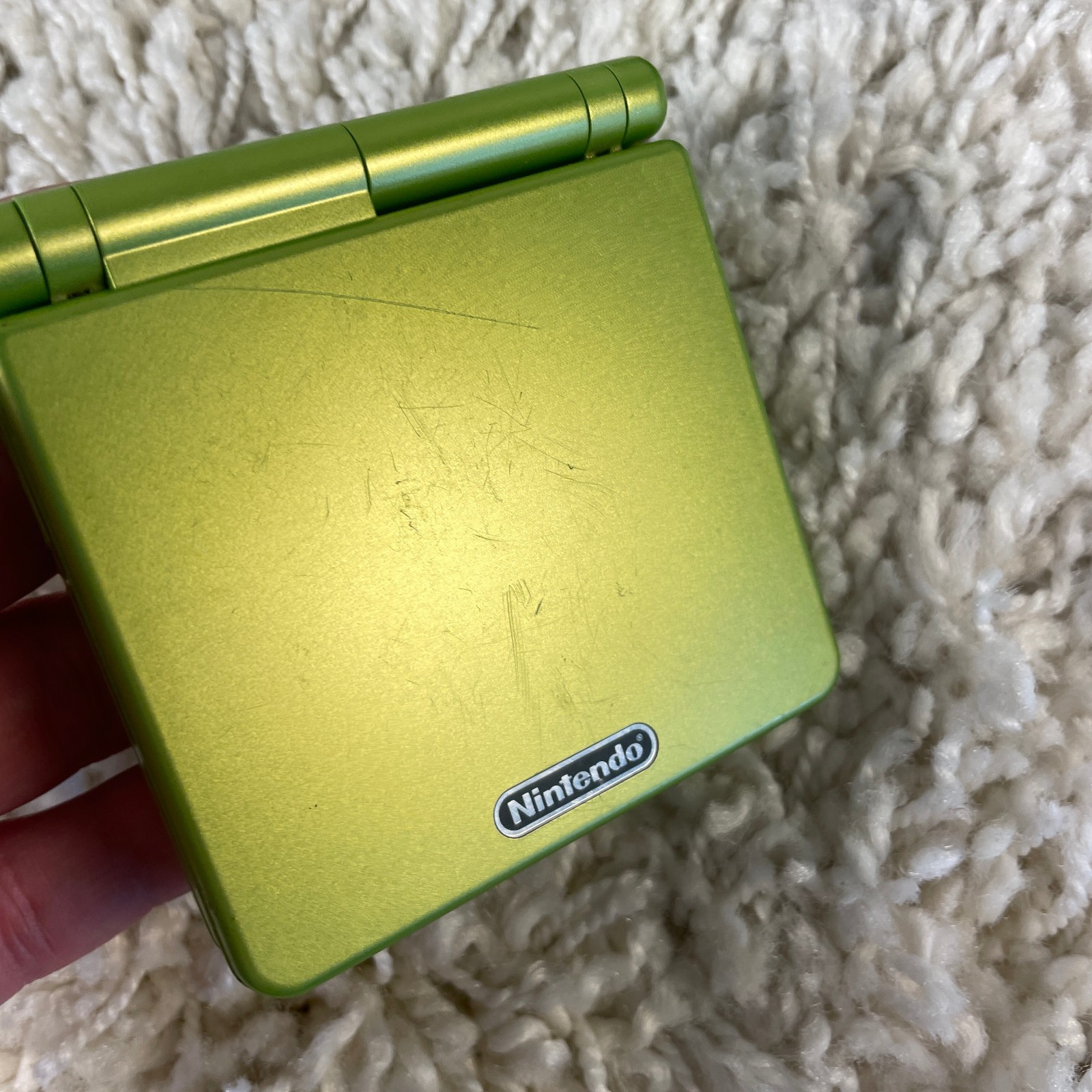 Nintendo Game Boy Advance SP GBA SP Lime Green Handheld System AGS-001 Tested