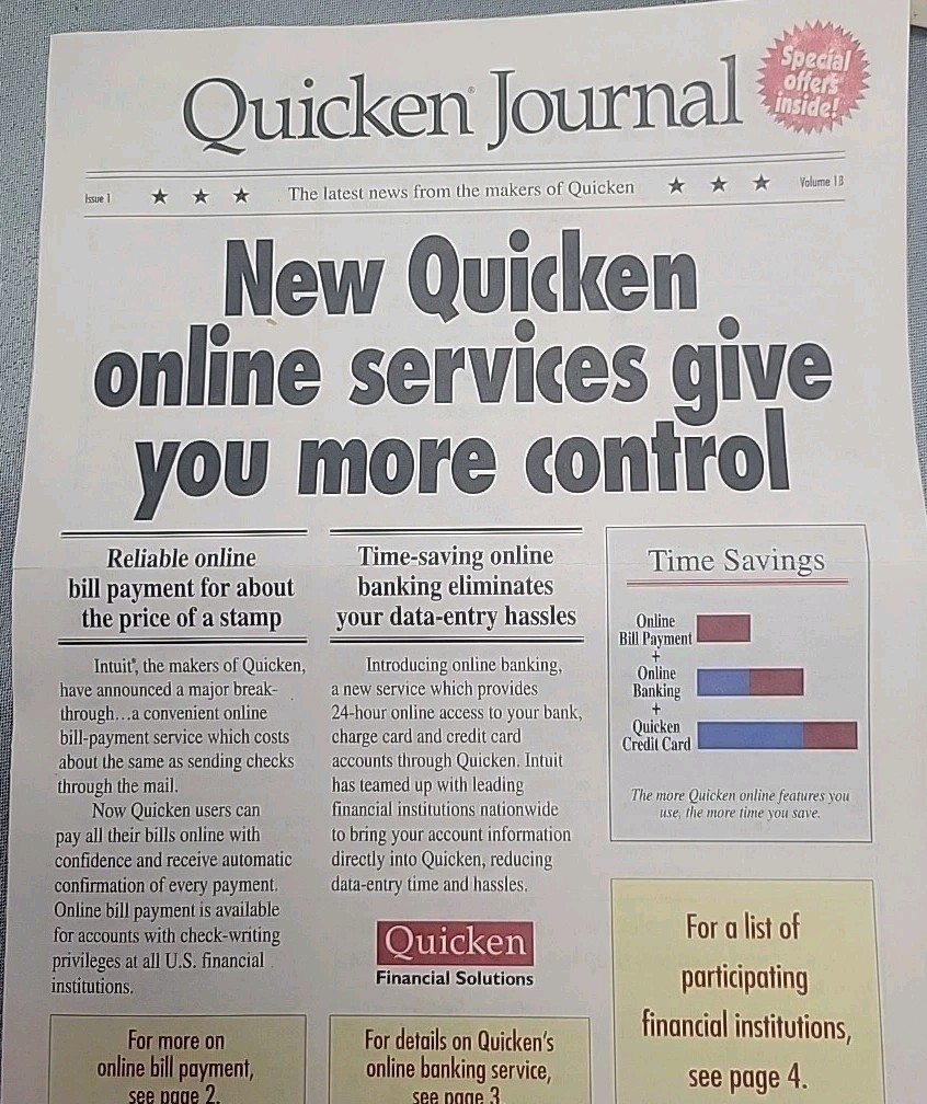 Quicken 96 (PC, 1995) 6 Floppy Disc Program For Windowa 96