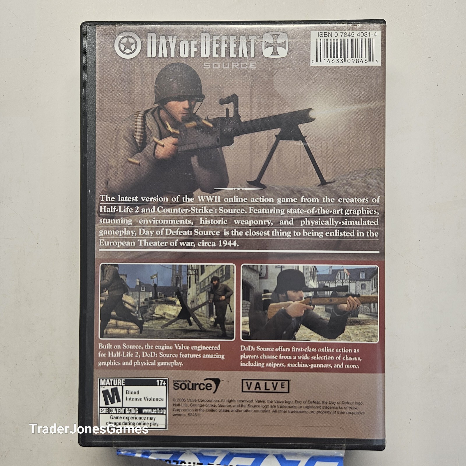 Day of Defeat: Source WWII Video Game (PC, 2006 Valve)