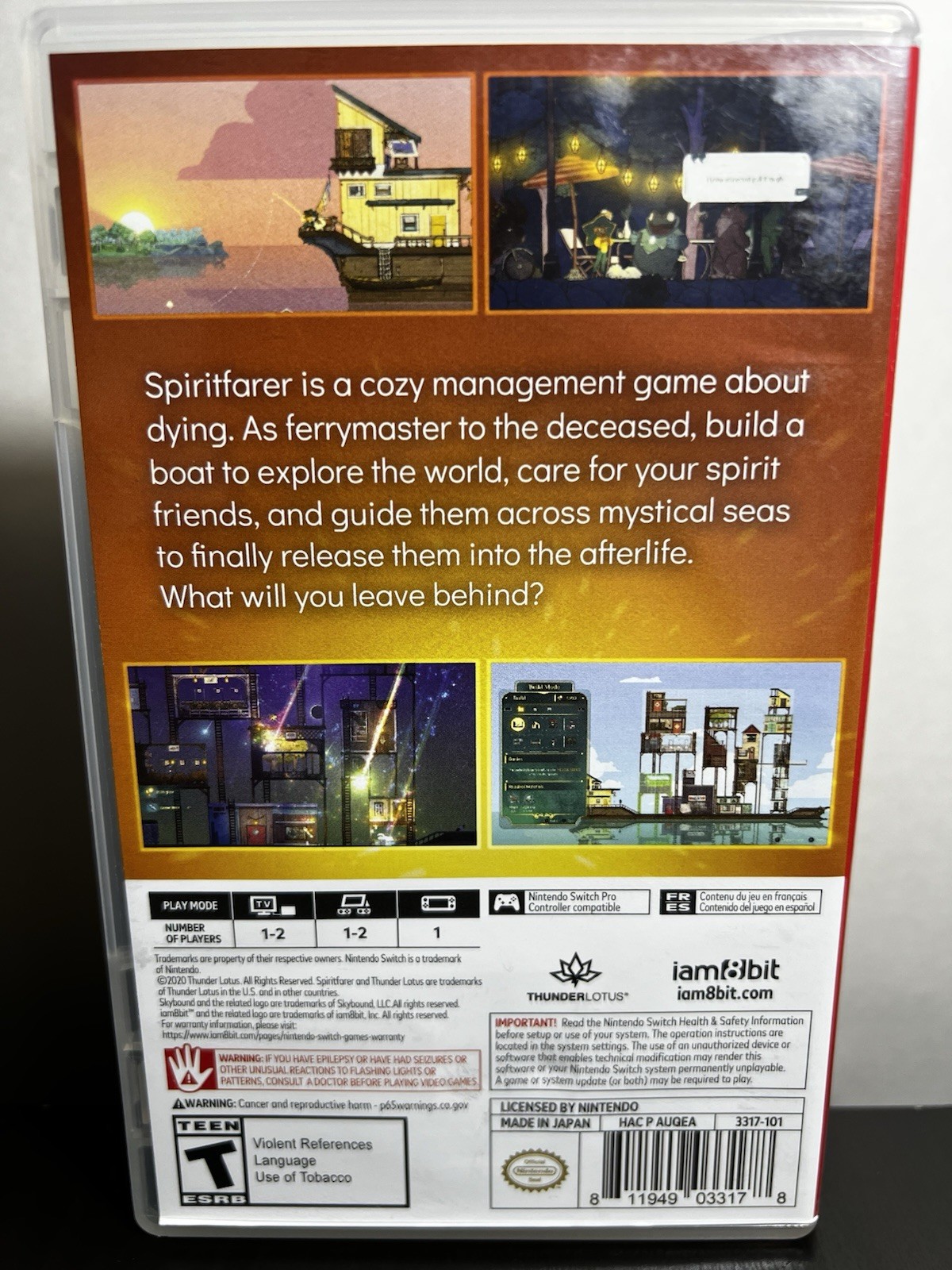 Spiritfarer (Nintendo Switch) includes Stickers and Post Cards Complete CIB
