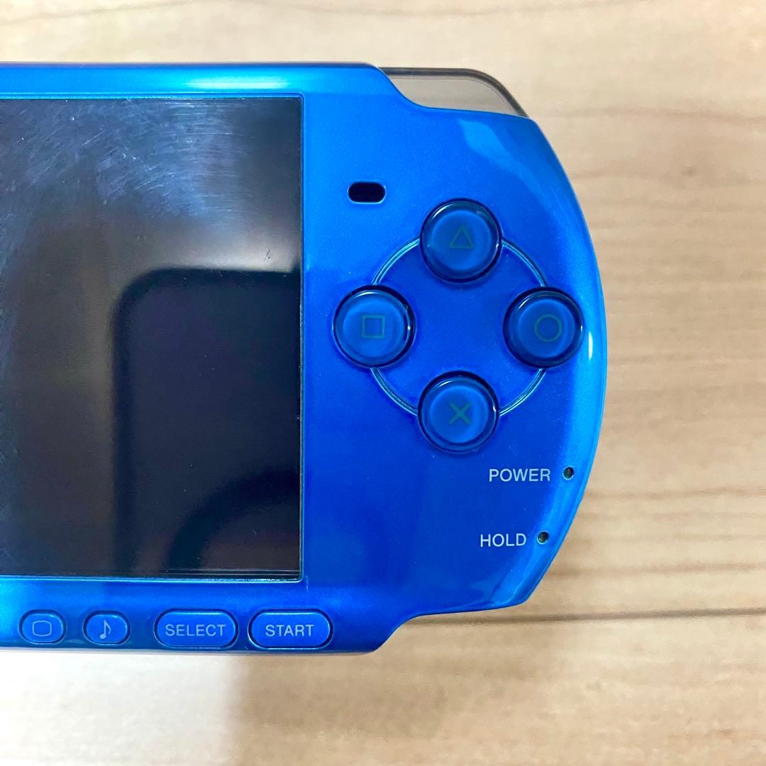 Sony PSP-3000 PSP 3000 console VIBRANT BLUE Working English language no battery