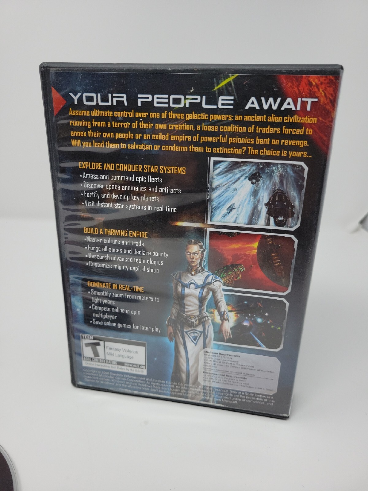 Sins of a Solar Empire w/ Manual Real Time Strategy WIN PC game Ironclad Games