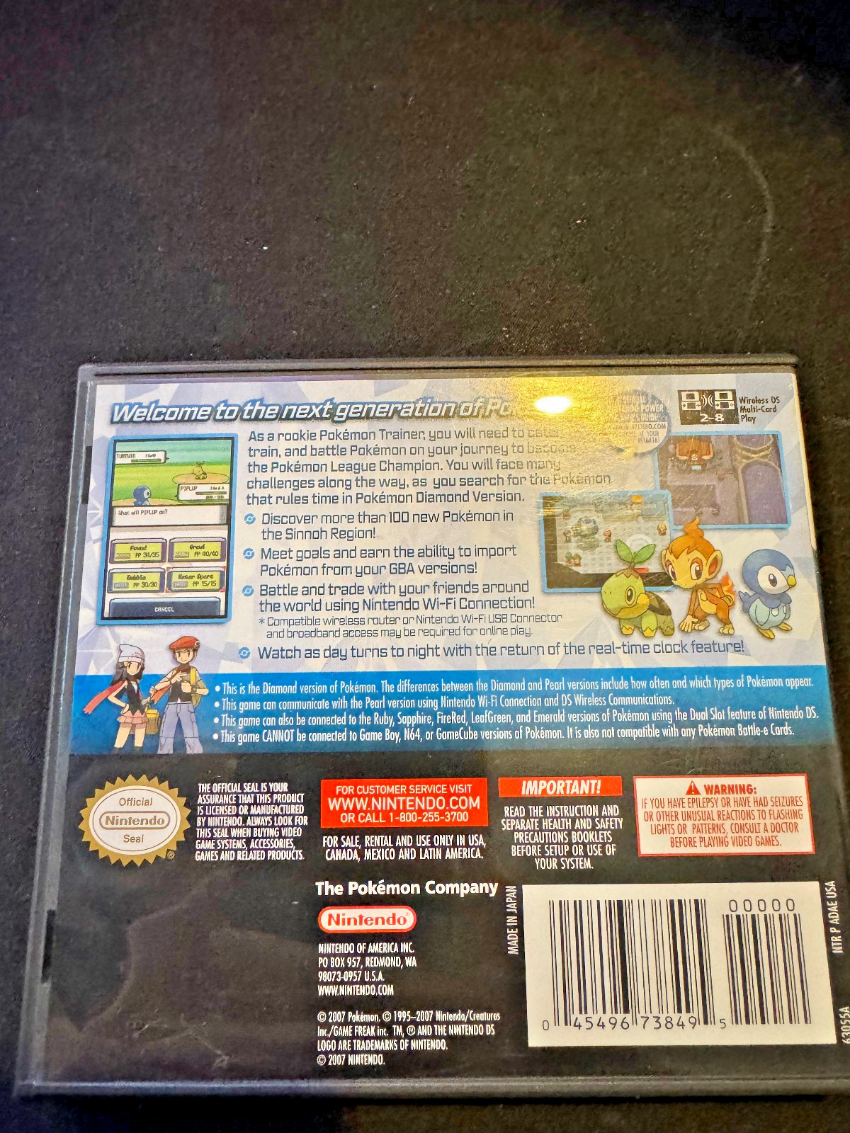 Pokémon: Diamond Complete w/ Manual and inserts. Tested and working – Read Desc