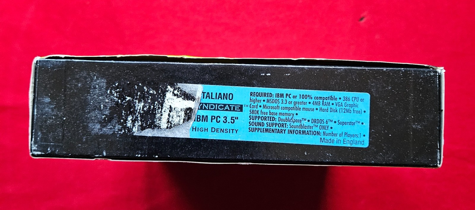 Vintage PC Game 3.5″ Syndicate Italy Big Box Version COMPLETE