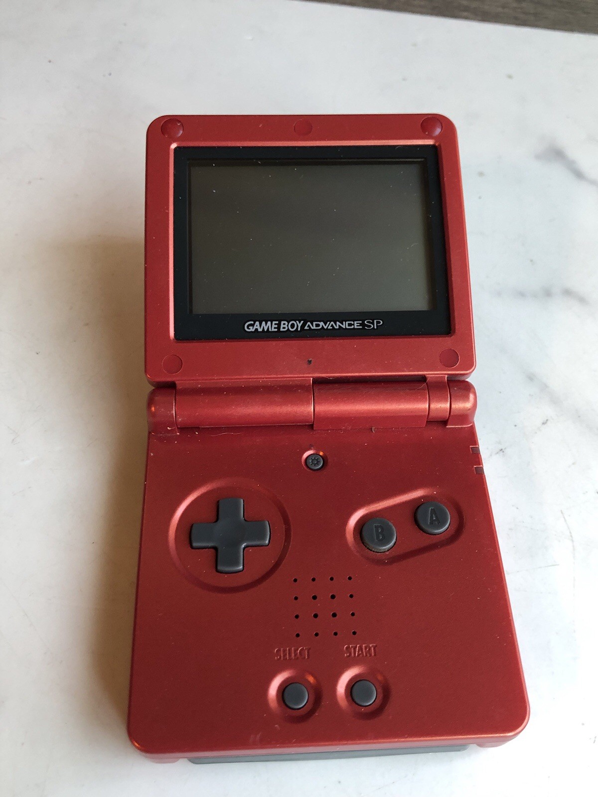Gameboy Advance SP GBA Flame Red Ags-001 Tested USA With Charger game