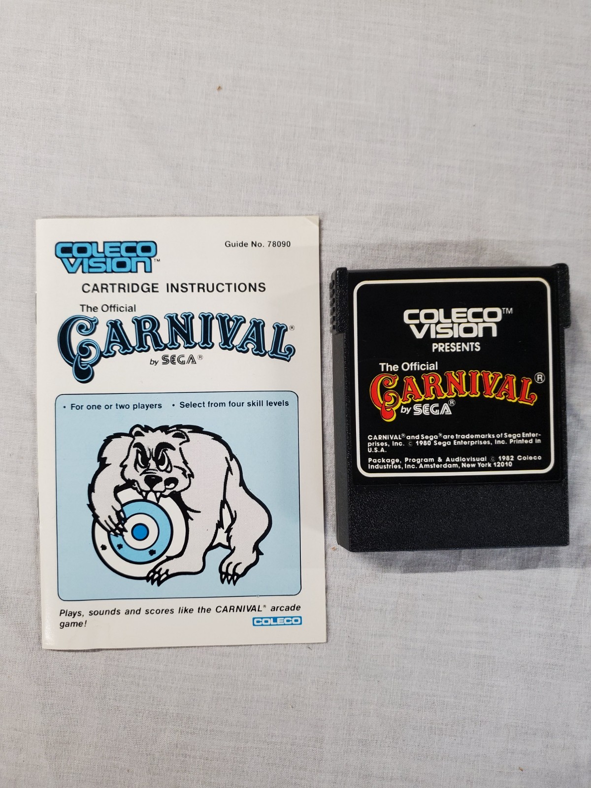Carnival (Colecovision, 1982) Complete Boxed CIB Tested