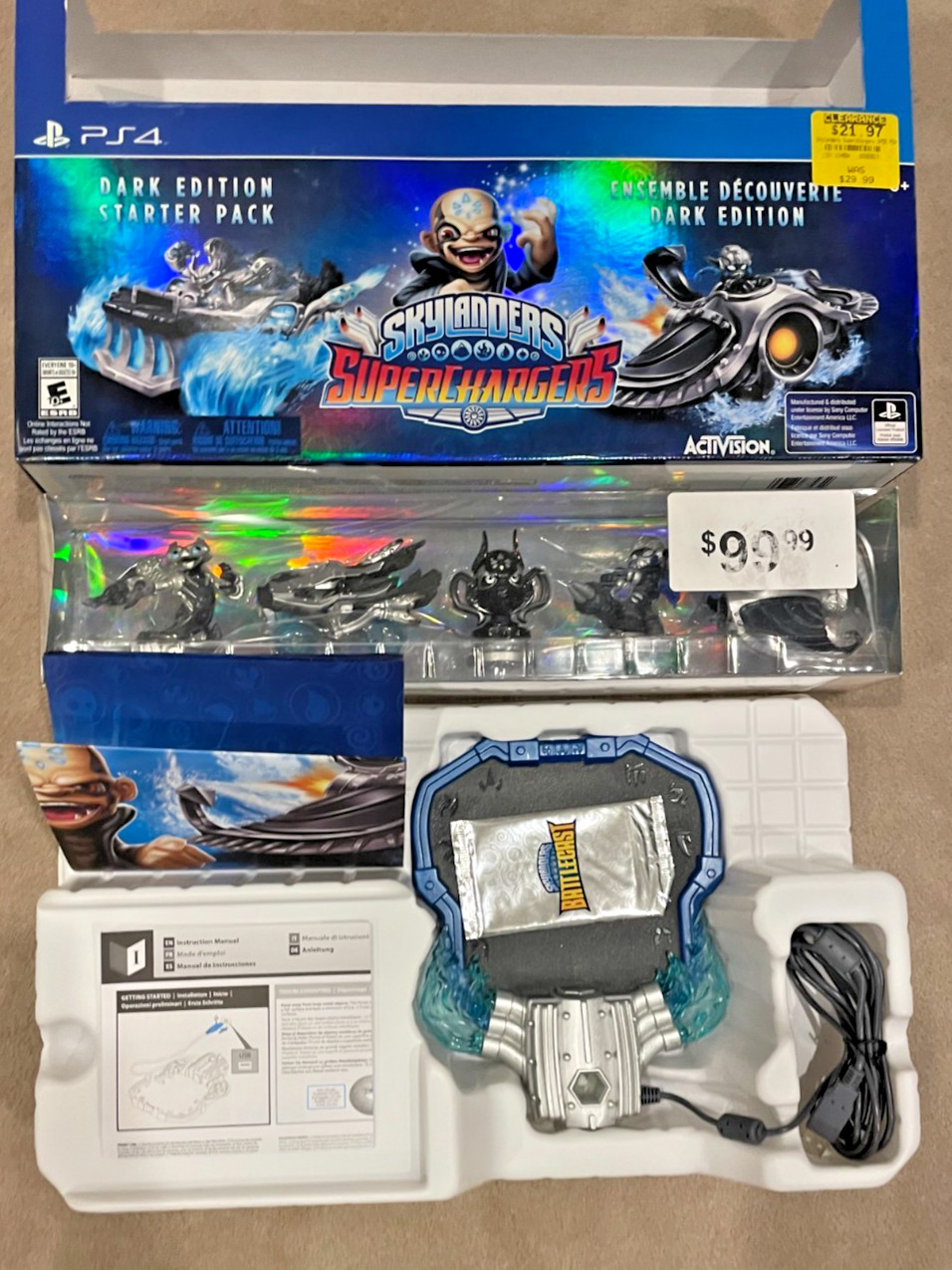 Skylanders Dark Edition PS4 Super Chargers Starter Pack, NO GAME