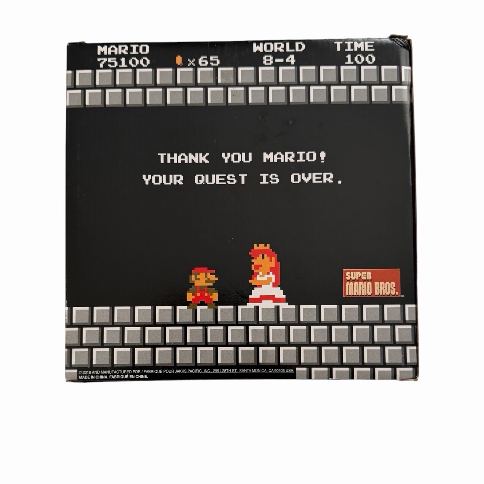 Super Mario Nintendo Mario vs Bowser 8-Bit Pixel Diorama Jakks Pacific Sealed