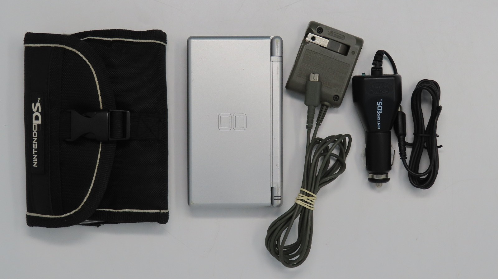 Nintendo DS Lite Console with charger, case, stylus silver USG-USA-1