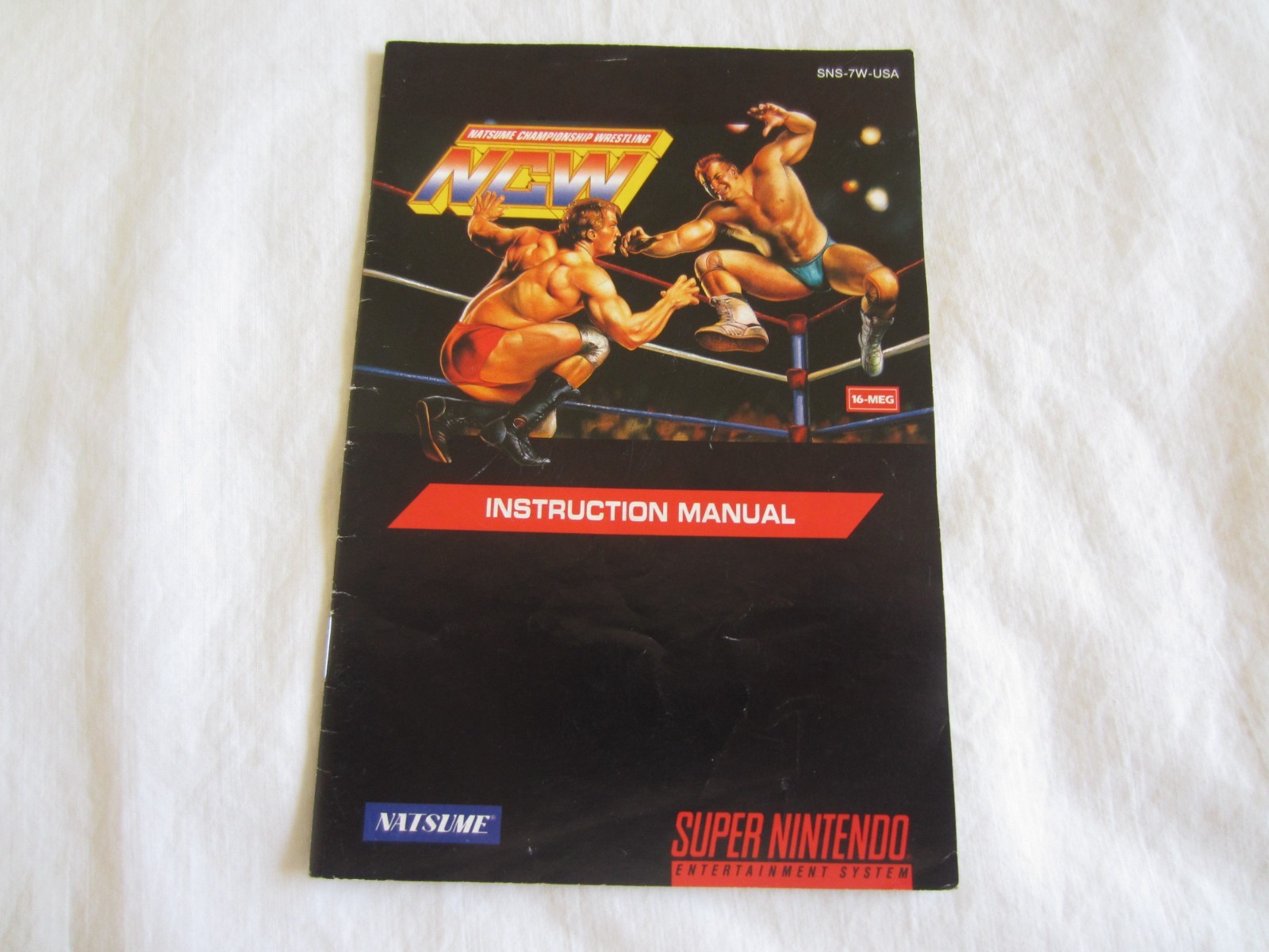 Natsume Championship Wrestling SNES Super Nintendo Complete 1994 Natsume RARE