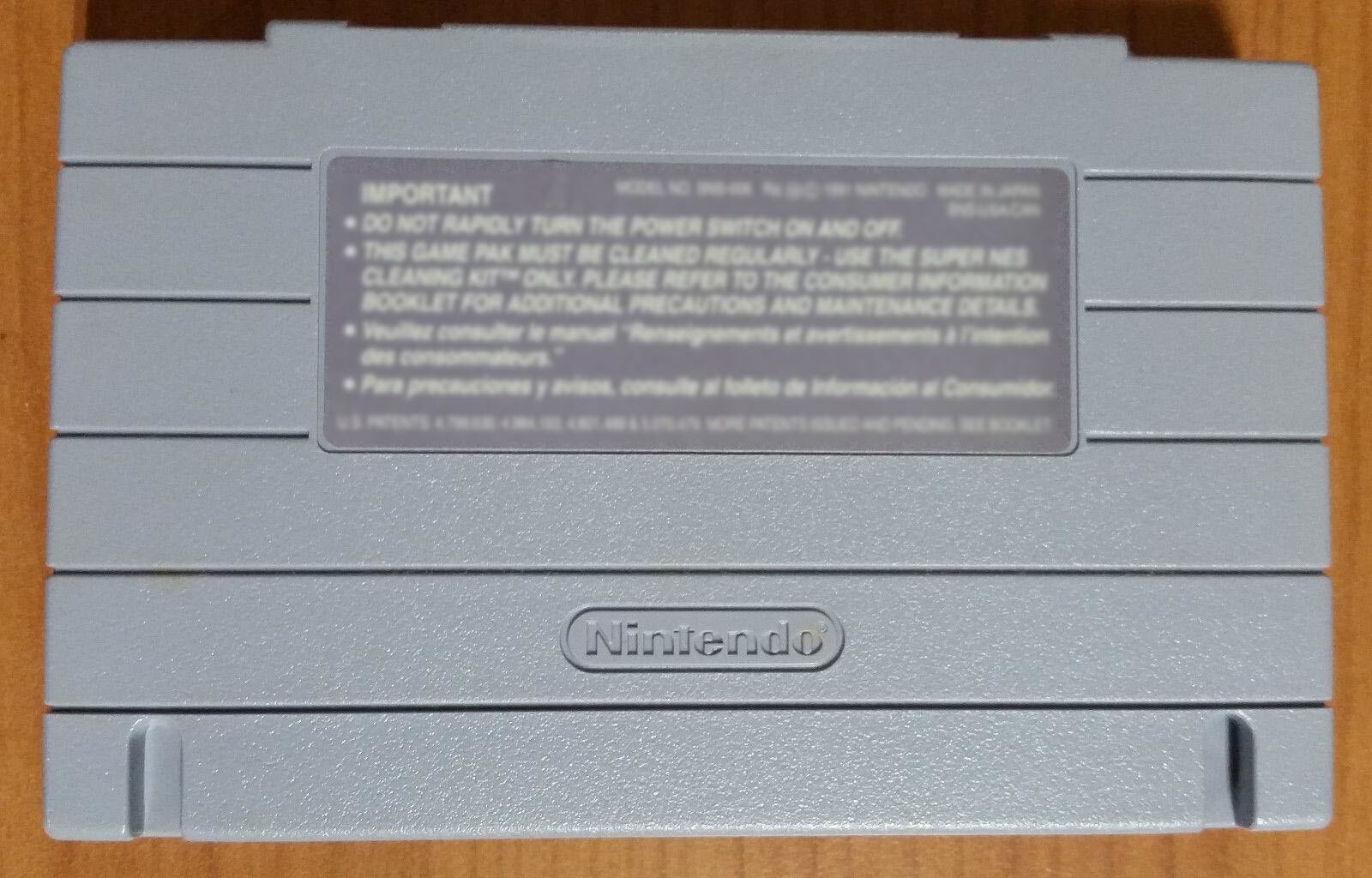 Run Saber game cartridge SNES English version