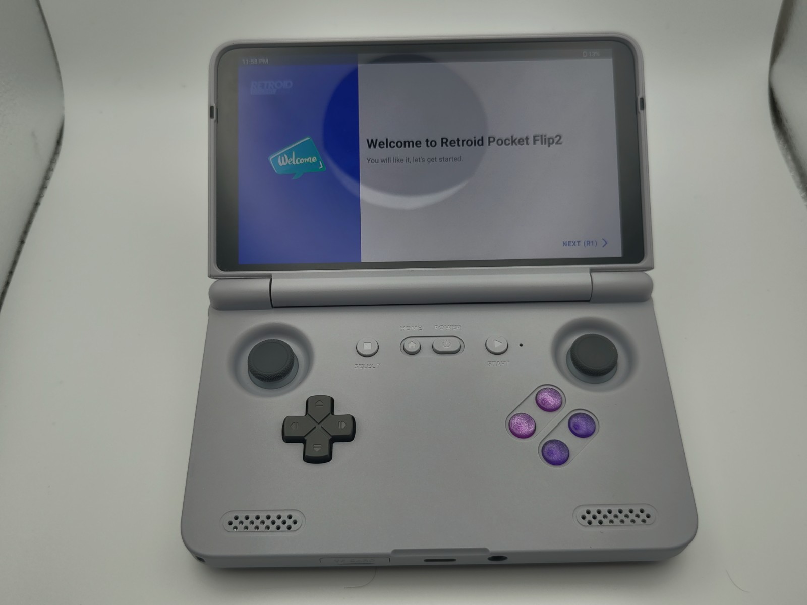 Retroid Pocket Flip 2 Handheld System SNES Custom Buttons And Sticker