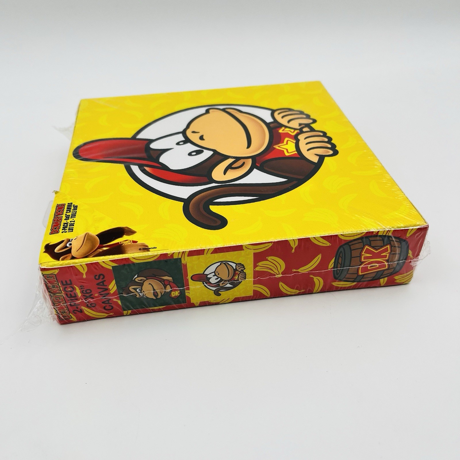 Donkey Kong & Diddy Kong 2-Piece 6″ x 6″ Canvas Wall Art Factory Sealed Nintendo