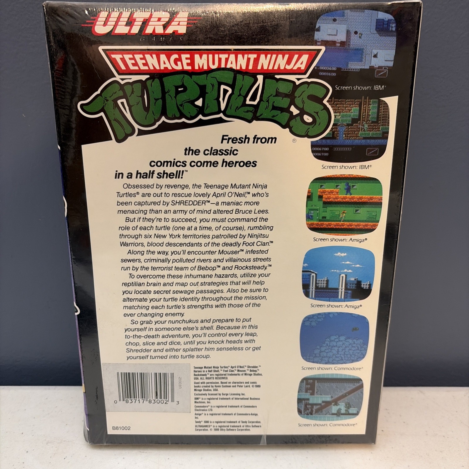 1989 Teenage Mutant Ninja Turtles Amiga Computer 500 1000 2000 512K Sealed NOS