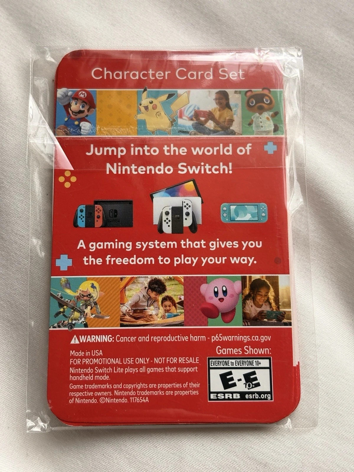 Authentic Super Mario Promo Bundle: 2023 Character Card Set & Iron-On Patch