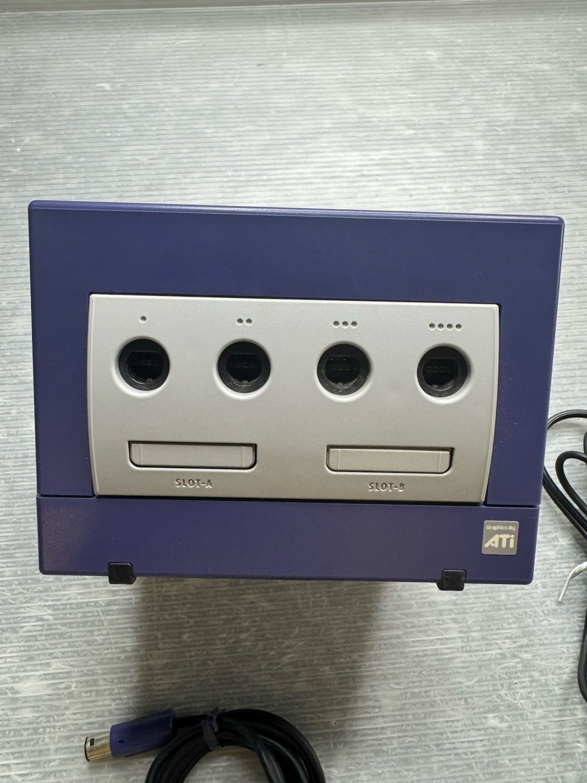 NINTENDO GAMECUBE CONSOLE DOL-001 Indigo power cord A/V cable METROID PRIME 1& 2