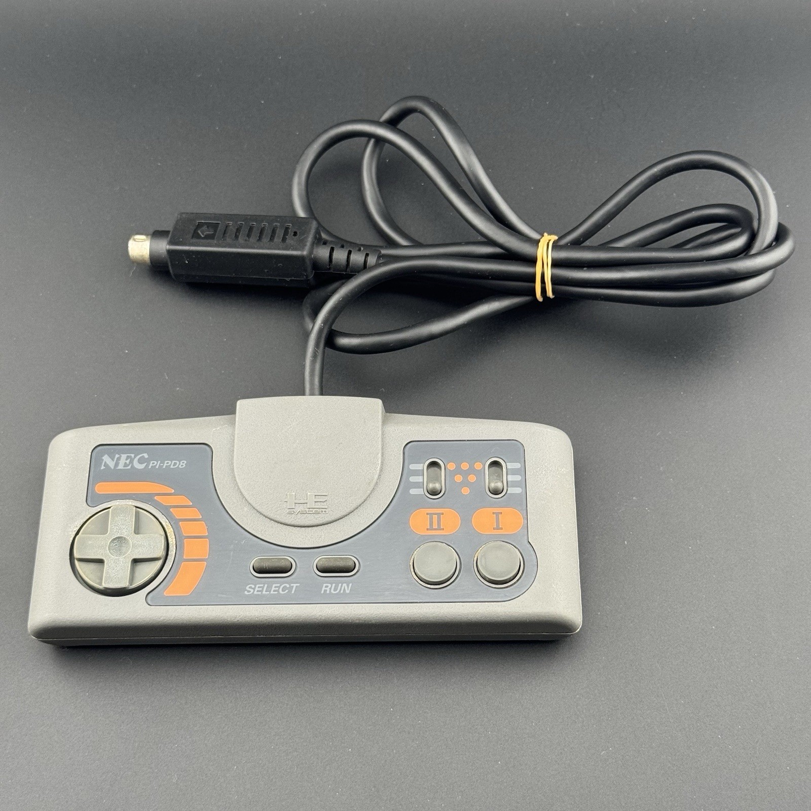 NEC PC Engine Turbo Pad Gray Gamepad Controller PI-PD8 Tested Japan | US SELLER