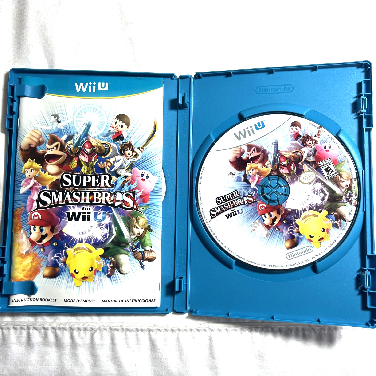 SUPER SMASH BROS WII U NINTENDO WIIU WII U GAME, MANUAL & CASE COMPLETE NES HQ
