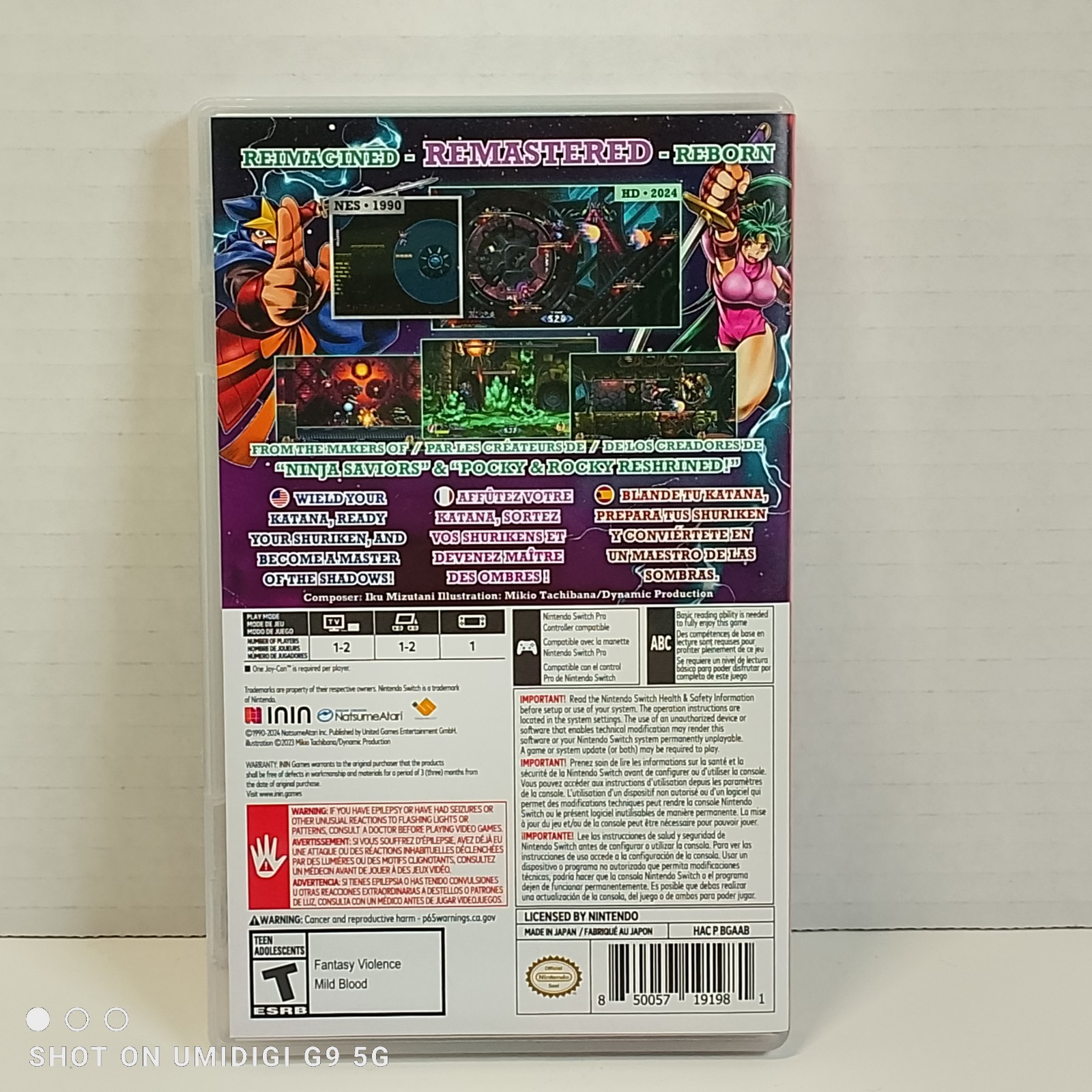 Shadow of the Ninja Reborn (Nintendo Switch, Natsume) Complete w/ Manual Tested