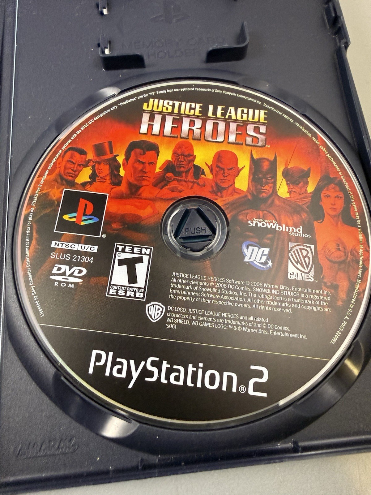 Justice League Heroes Sony PlayStation 2 Warner Bros Manual NTSC-U/C Action 2006