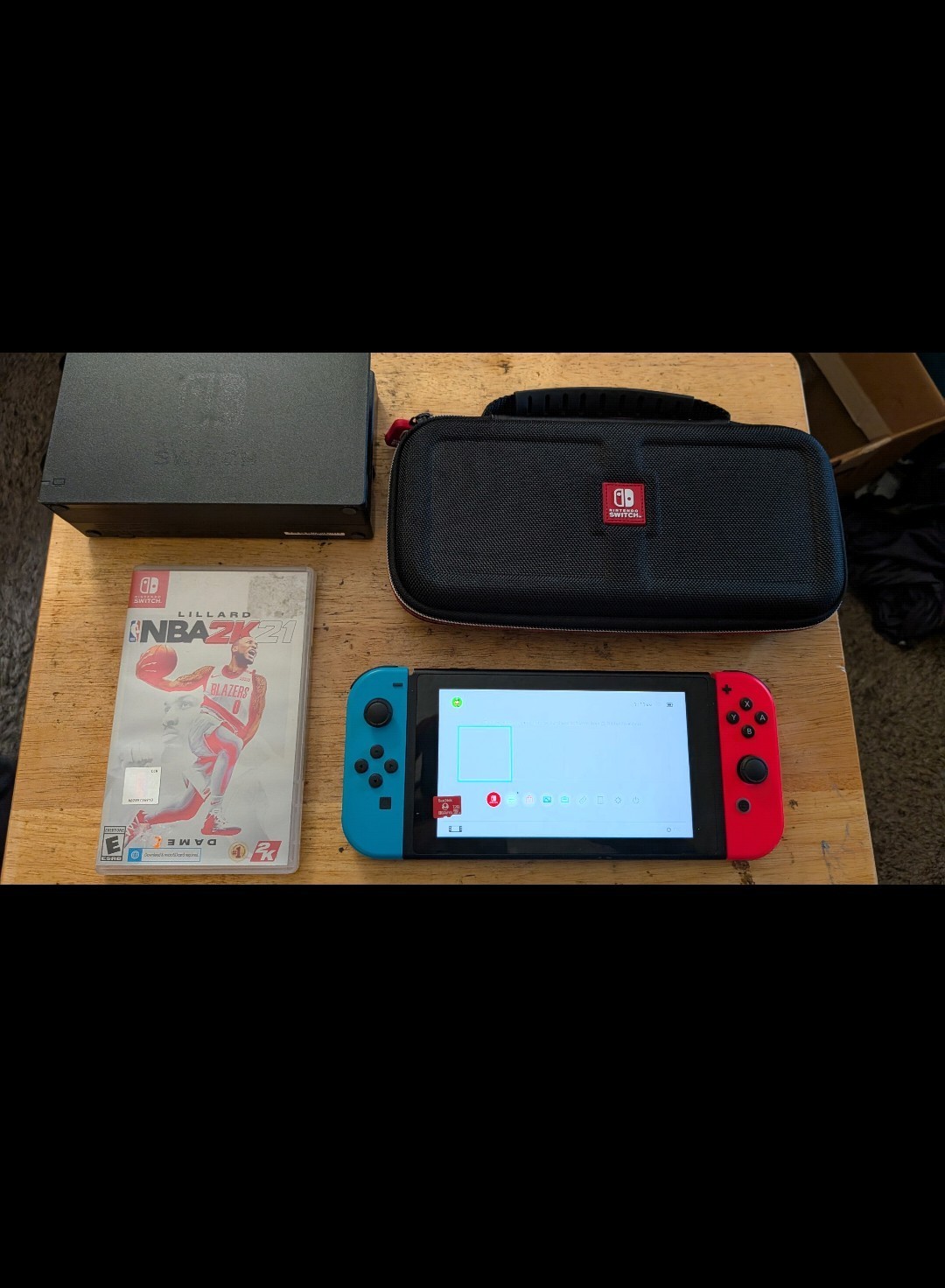 Nintendo Switch(HAC-001-01) with 128GB Micro SD+Travel case+Bluetooth controller