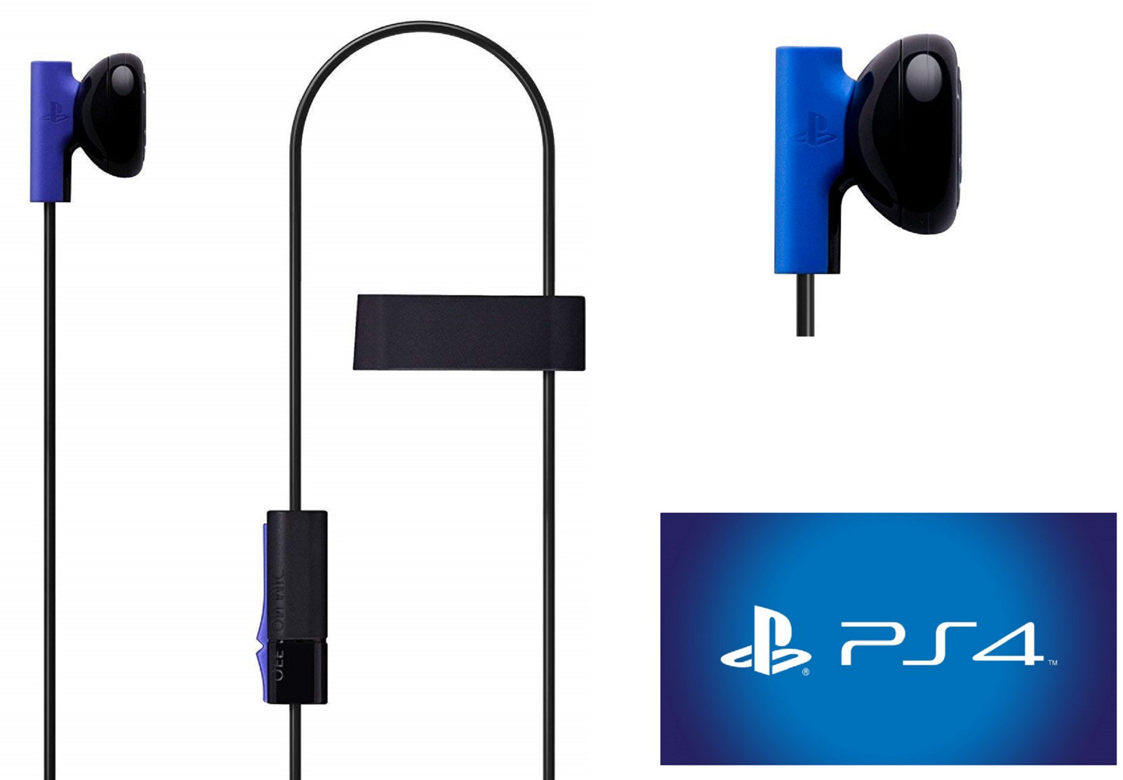 Sony Playstation 4 PS4 Mono Chat Earbud, Headphone with Mic