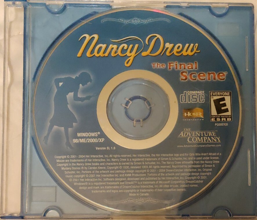 Nancy Drew The Final Scene CD-ROM Her Interactive Mystery PC Game CD ONLY