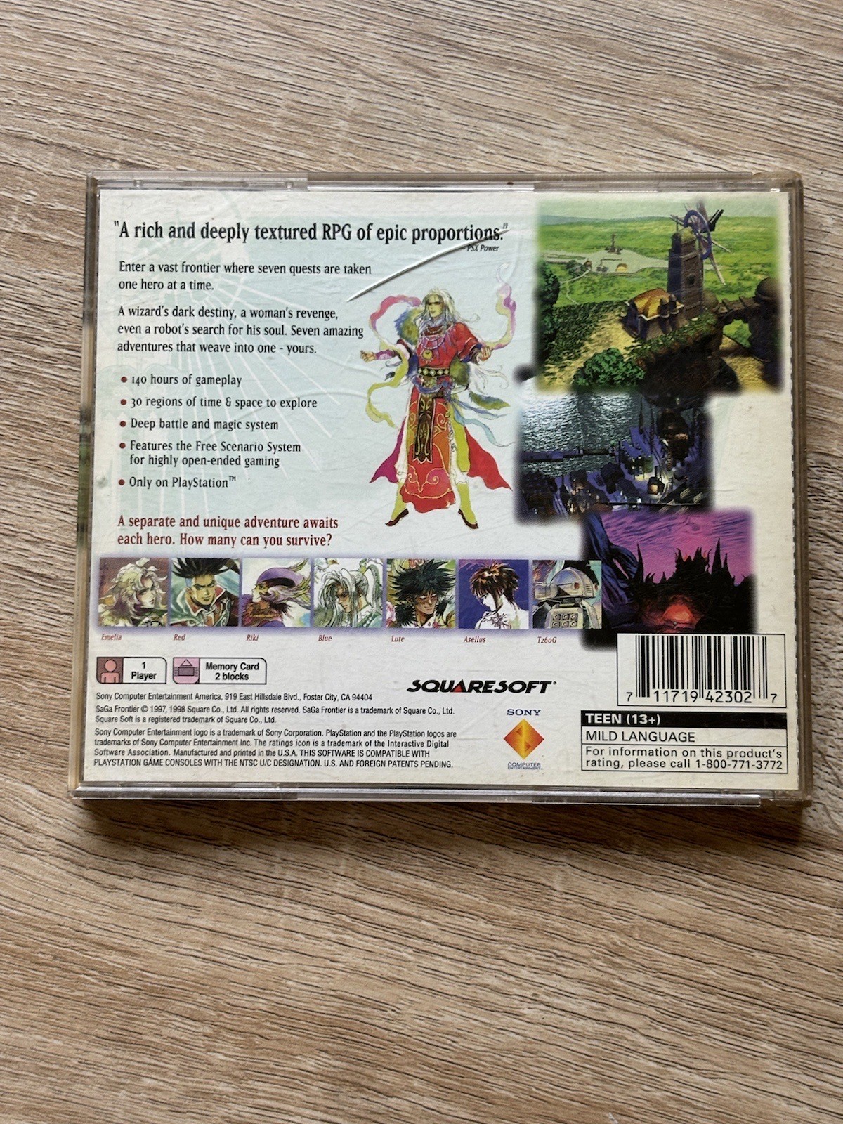 SaGa Frontier (PlayStation 1, 1998) PS1 CIB W/ Manual Black Label. Read