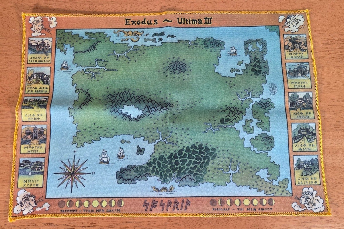 Ultima III Exodus Apple Big Box Game 5.25″ Complete CIB Cloth Map 1983 Glossy