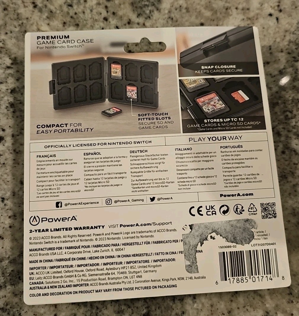 Nintendo Switch: Legend of Zelda Premium Game Card Case For 12 Games & Micro SD