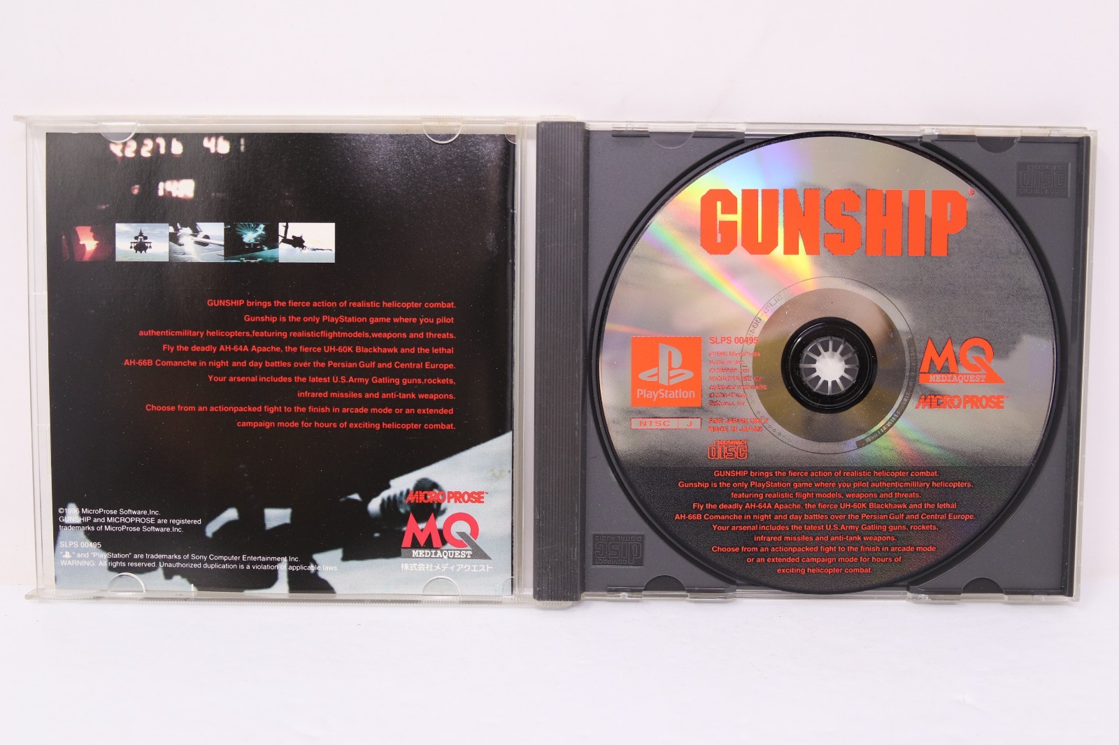 Gunship Playstation 1 PS1 Japan Region Lock