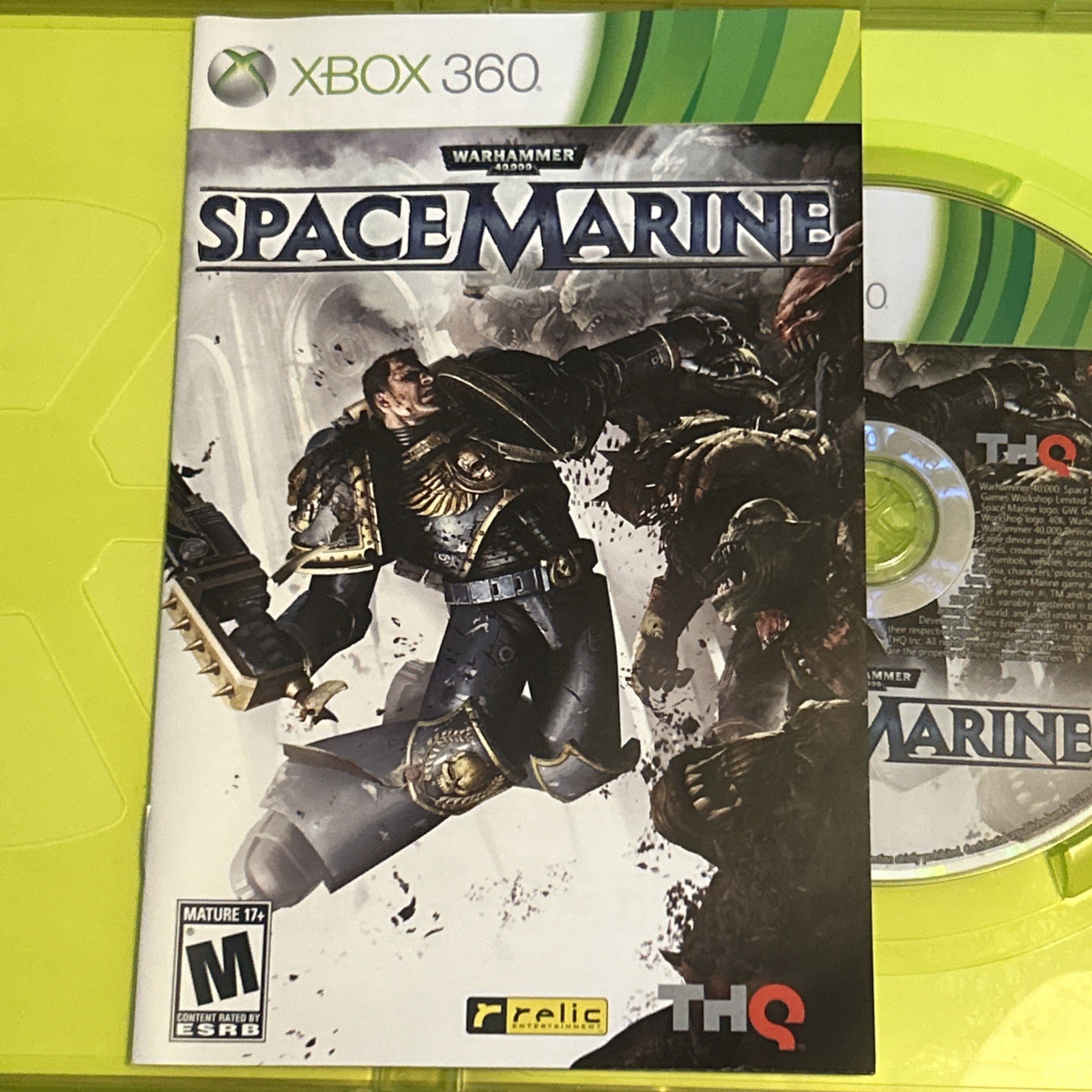 Warhammer 40,000 40k Space Marine Xbox 360 CIB Complete In Box with Manual