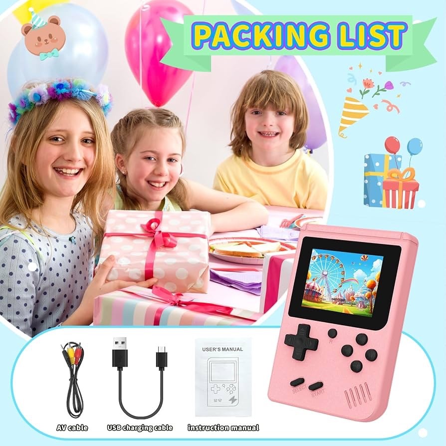 Game Box Plus Retro Handheld Console 400 Games Portable Player w/ AV Cable & Box