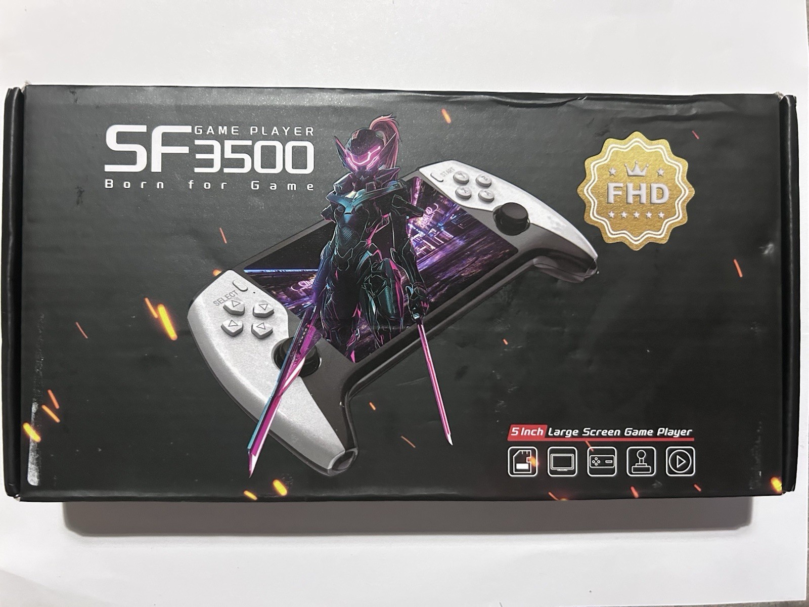 Multifunctional 5 Inch IPS HD Retro Handheld Game Console SF3500 Support Multi-S