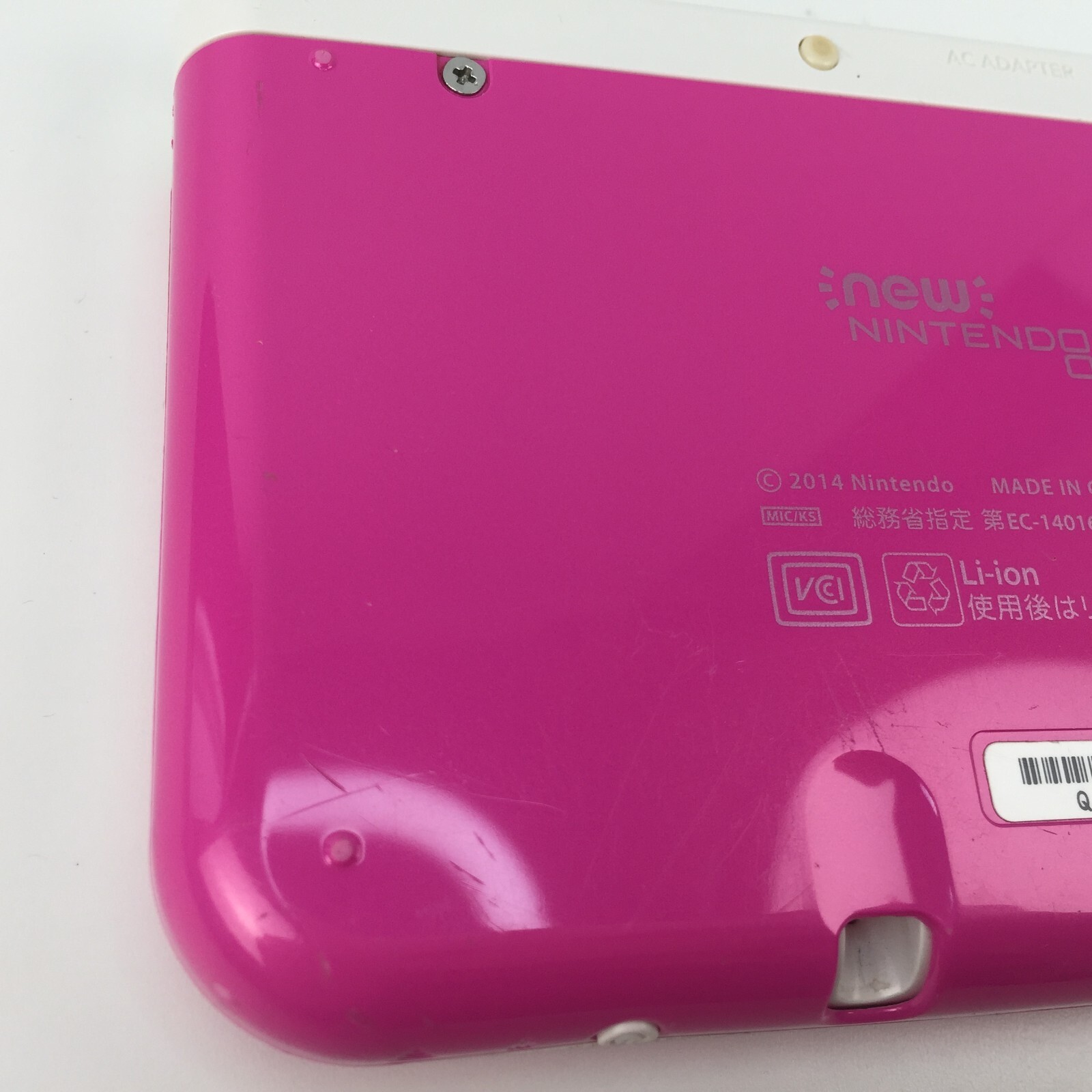 【Very Good】Nintendo New 3DS LL Pink x White Console ONLY Japanese Edition #dj06