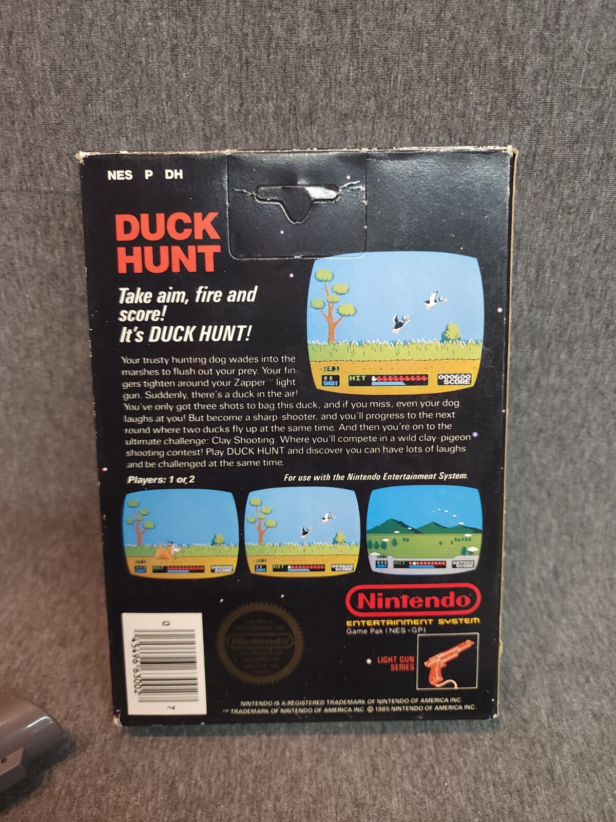 Duck Hunt NES Nintendo Entertainment 5-Screw, Unpunched Black Box!!READ