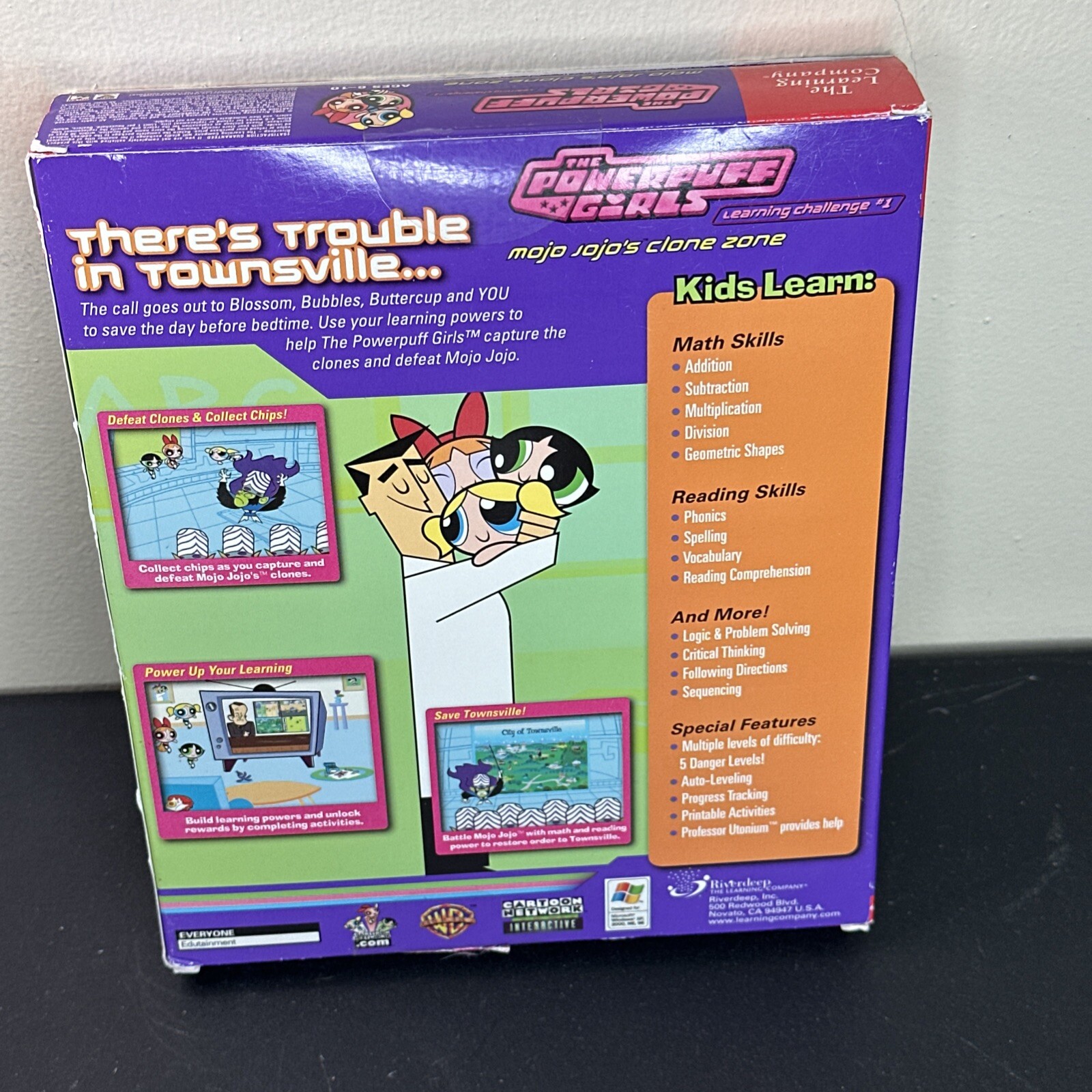 Powerpuff Girls Learning Challenge 1 Mojo Jojo’s Clone Zone PC Game 2002 SEALED