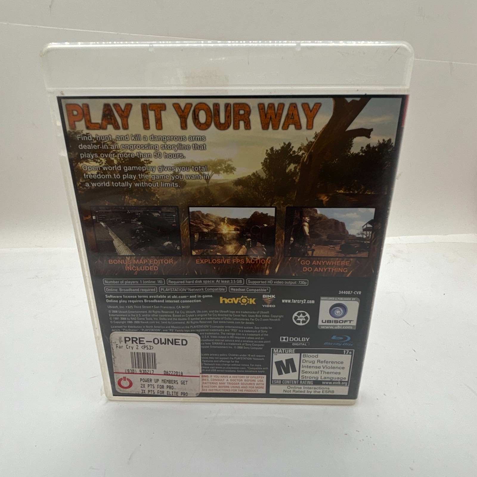 Far Cry 2 (Sony PlayStation 3 PS3 Ubisoft FPS Shooter Open World)