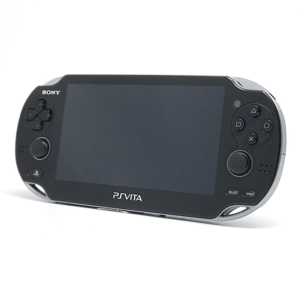 SONY PS Vita PCH-1100 Crystal Black Wi-Fi OLED w/ Charger “Excellent”