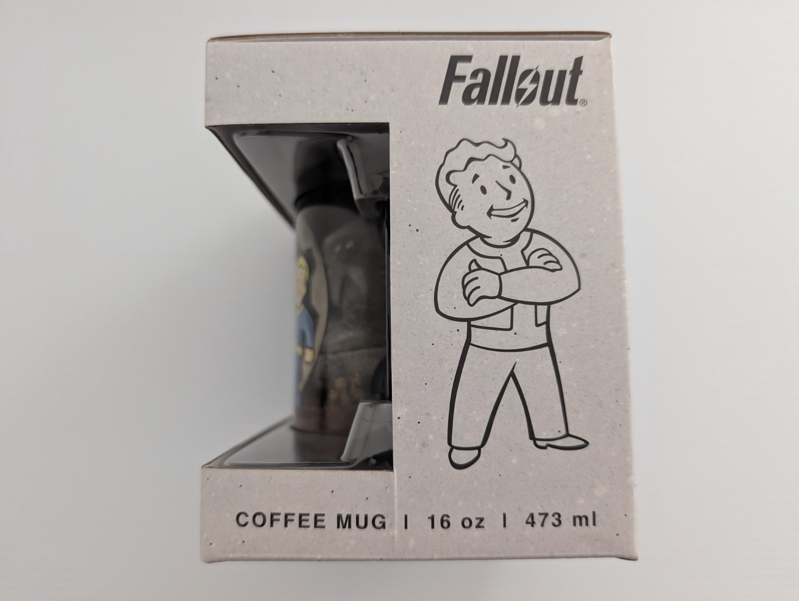 Fallout 76 Vault Boy Coffee Mug 16oz Black Ceramic Bethesda Gaming Cup w/ Box