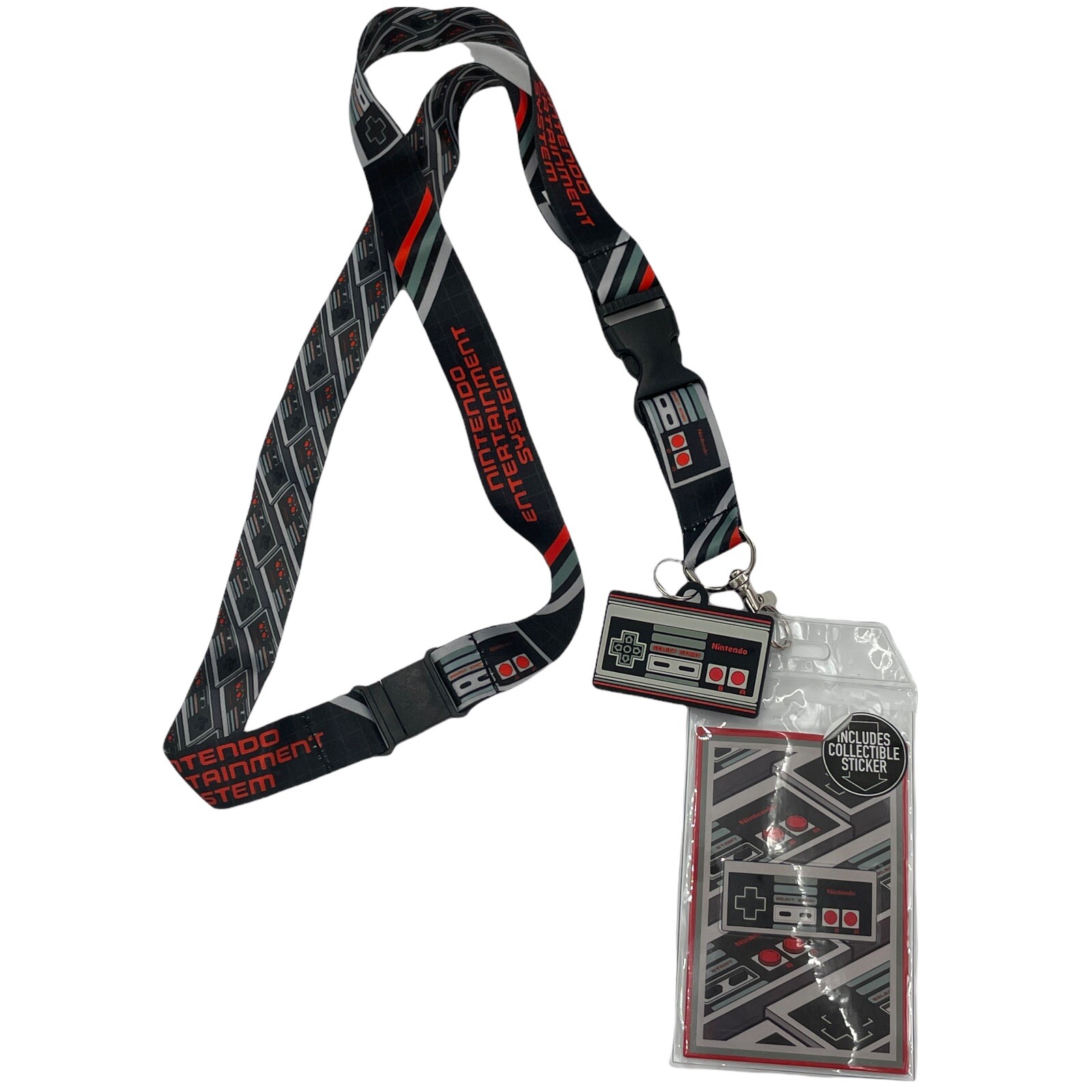 Official Nintendo Licensed Controller Lanyard ID Badge Holder Key Chain Charm