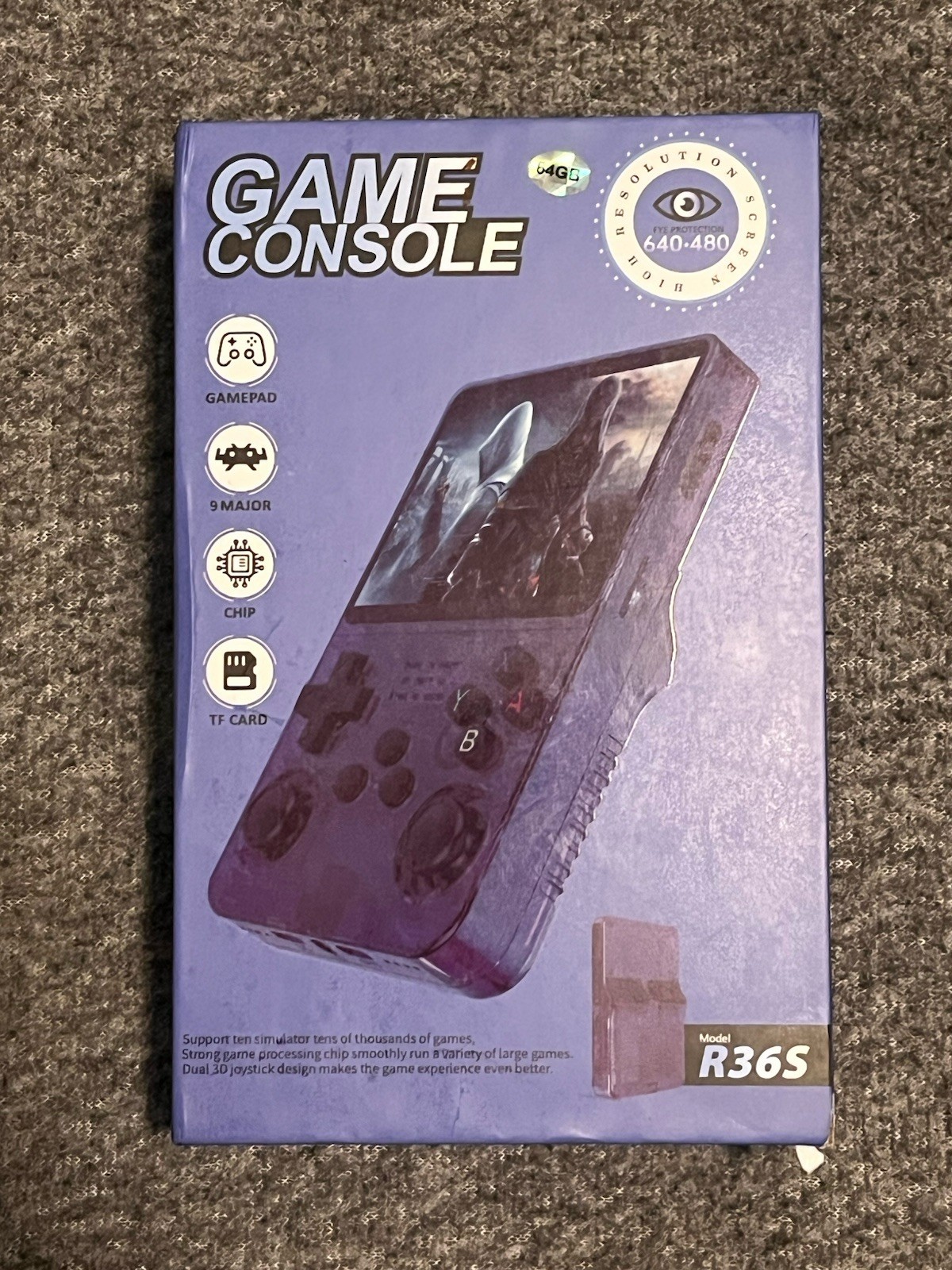 R36S Retro Handheld 64GB Video Game Console Emulator 3.5 Inch HD IPS Screen NEW