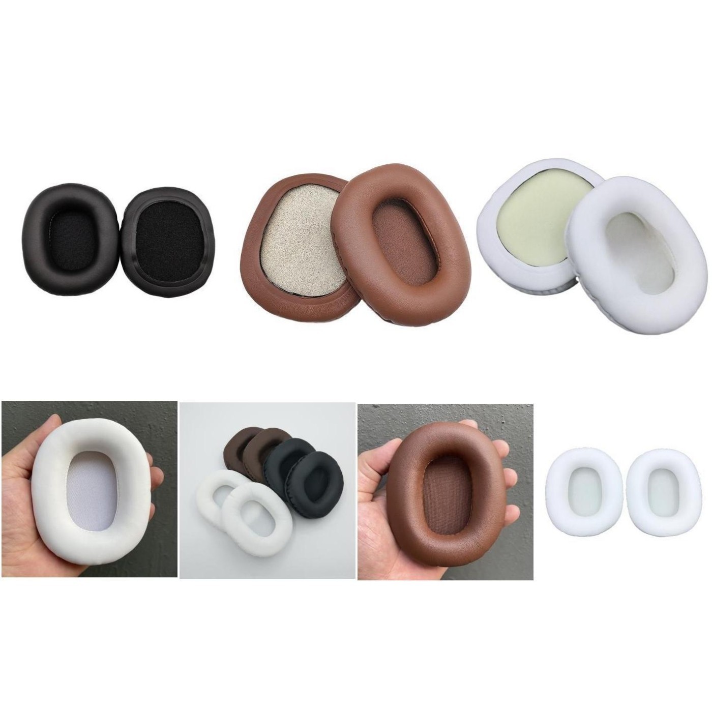 Black Replacement Earpads Designed for ATH-M10 M20 M30 M40 M50X SX1a PRO5